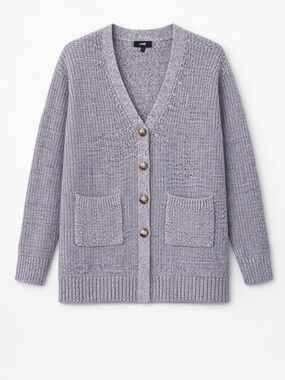 LINE - Pink/Blue Mix V-neck Knit Cardigan Sweater. Small P2P 22”